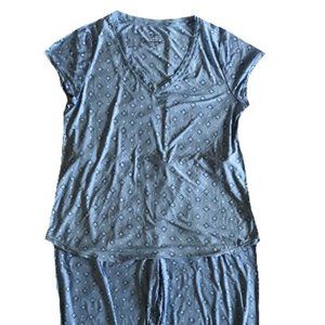 Alfani Womens Blue Sleep Set Size L